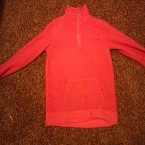 Fluffy pink collard jacket